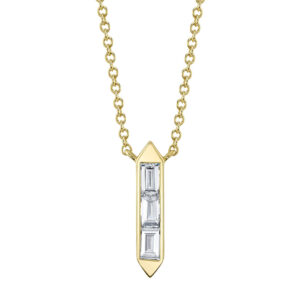 0.18CT DIAMOND BAGUETTE NECKLACE