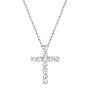 0.32CT DIAMOND CROSS NECKLACE