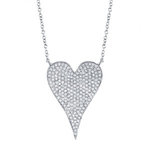 0.43CT DIAMOND PAVE HEART NECKLACE