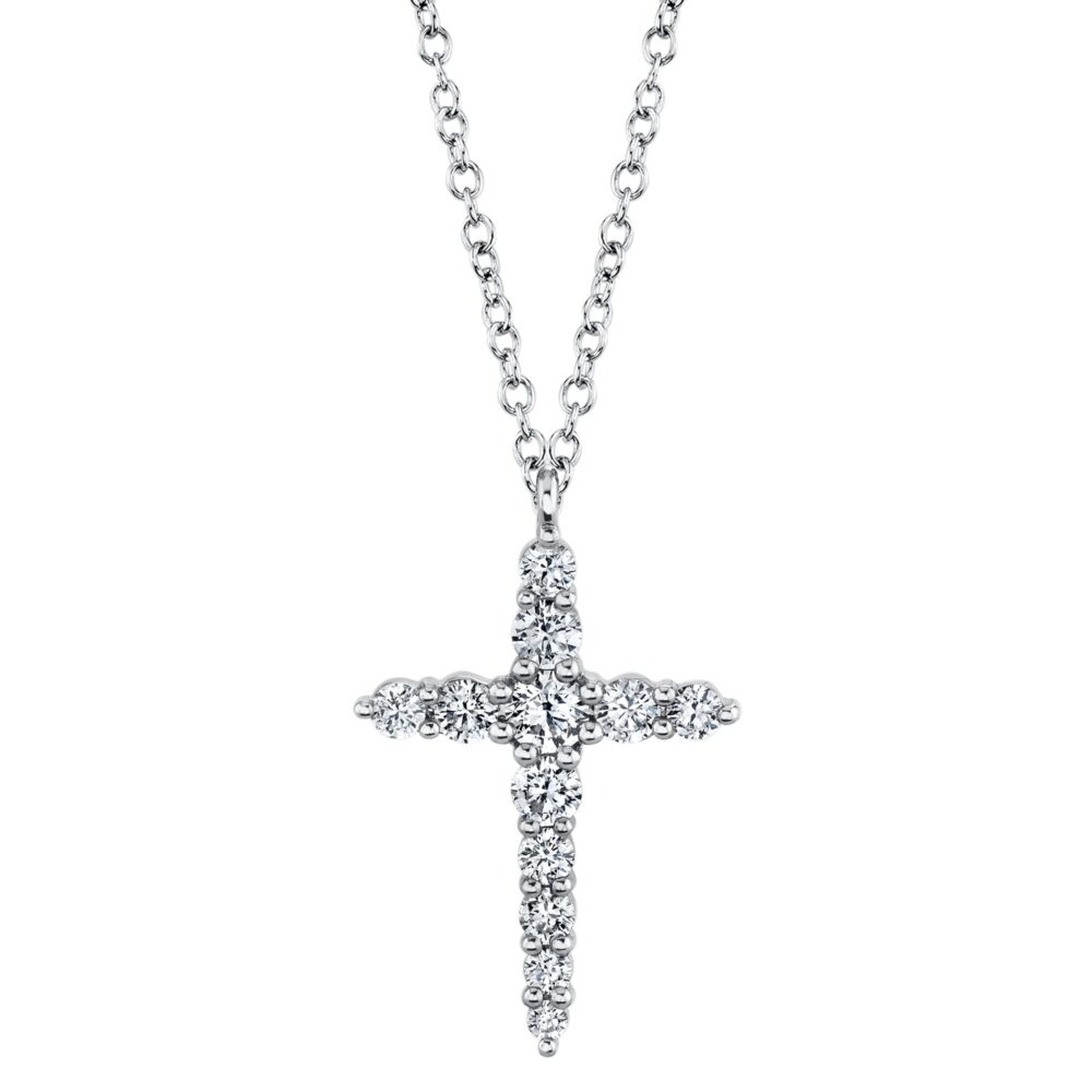 0.46CT DIAMOND CROSS NECKLACE