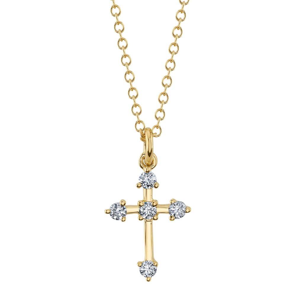 0.13CT DIAMOND CROSS NECKLACE