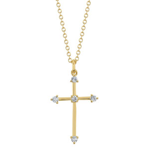 0.13CT DIAMOND CROSS NECKLACE