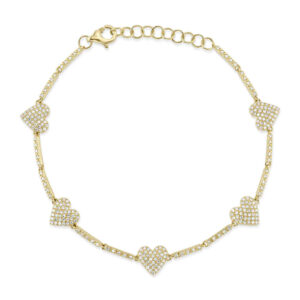 0.55CT DIAMOND PAVE HEART BRACELET