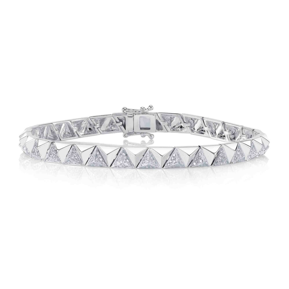 0.86CT DIAMOND PYRAMID BRACELET