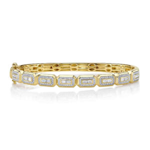 0.74CT DIAMOND BAGUETTE BANGLE