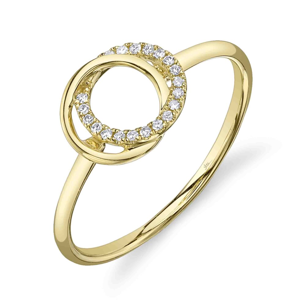 0.07CT DIAMOND LOVE KNOT CIRCLE RING