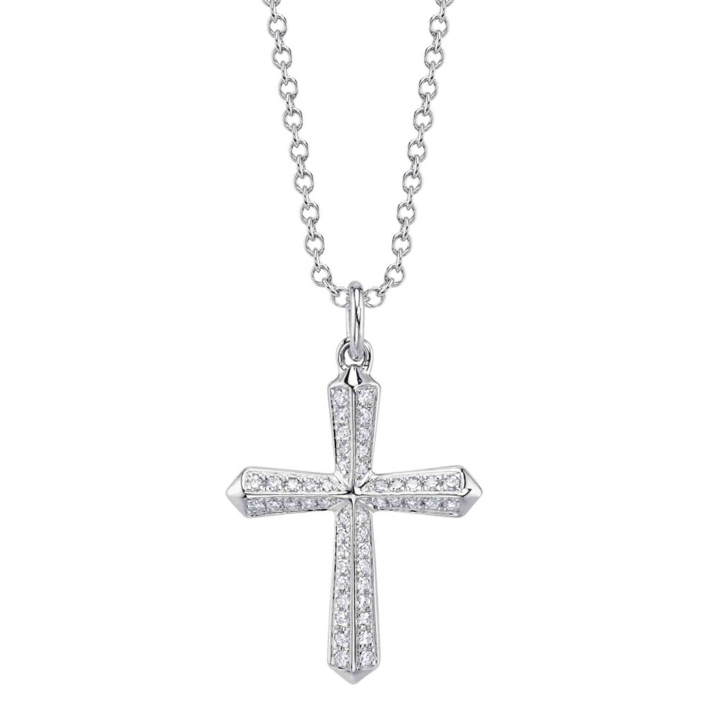 0.11CT DIAMOND CROSS NECKLACE