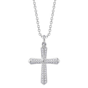 0.11CT DIAMOND CROSS NECKLACE
