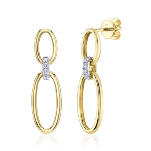0.10CT DIAMOND OVAL EARRINGS