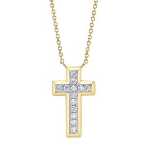 0.17CT DIAMOND CROSS NECKLACE