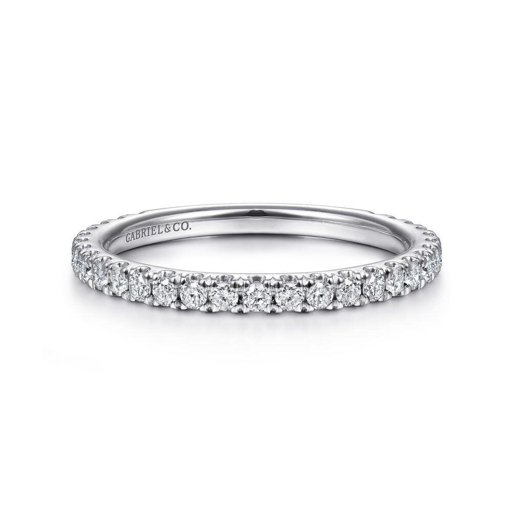 Stackable Ring 14K White Gold Diamond 0.4ct