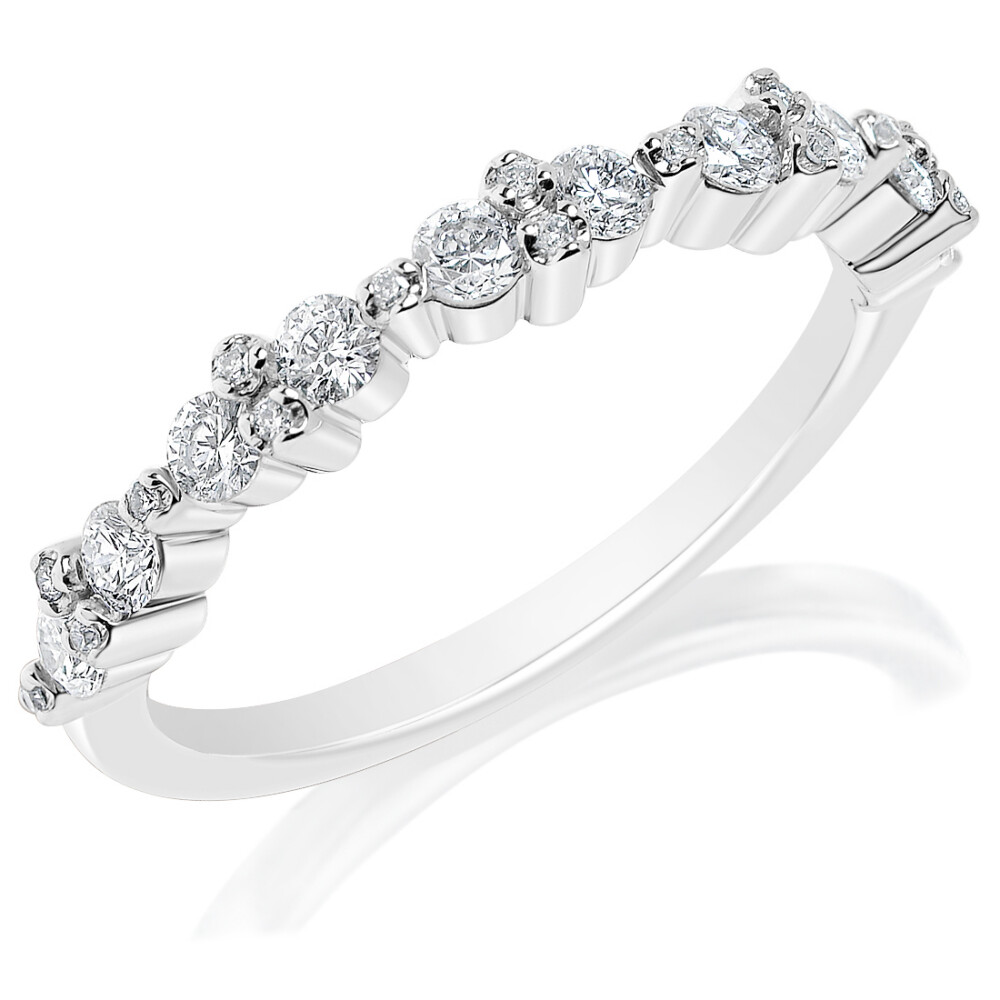 Halfway Diamond Wedding Band