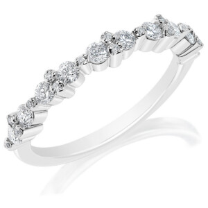Halfway Diamond Wedding Band