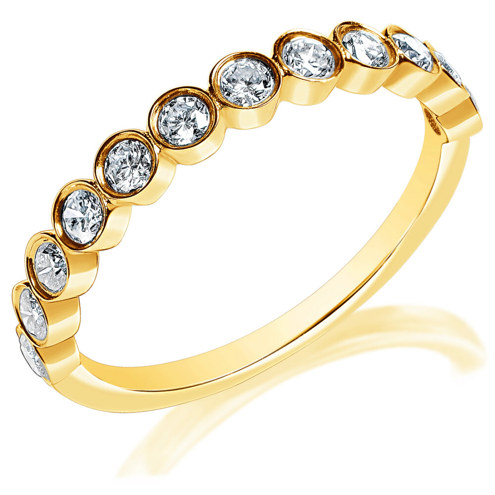 Bezel Set Halfway Band