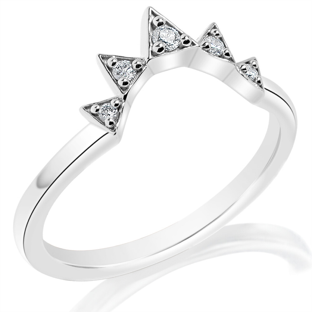 Diamond Spiked Curved Band