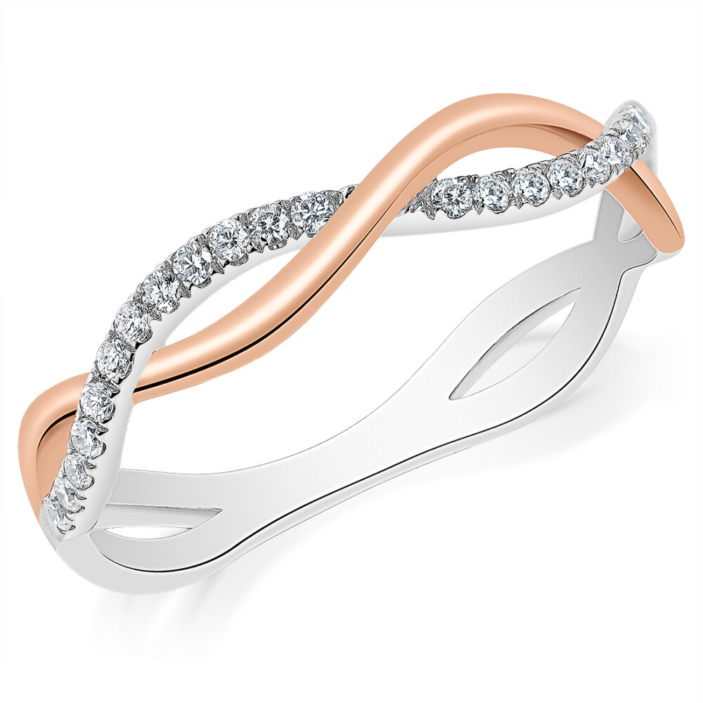 Two Tone Braided Wedding Band