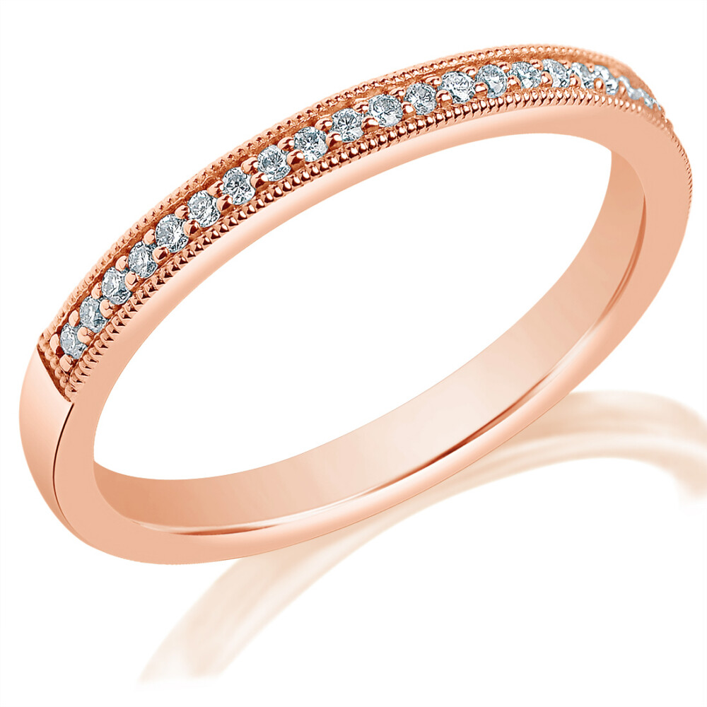 Vintage Style Halfway Wedding Band