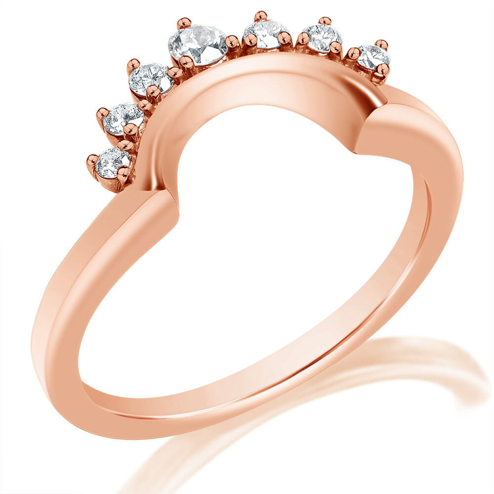 Round Diamond Tiara Curved Band