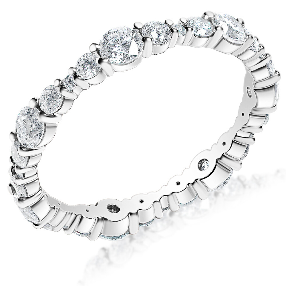 Varying Diamonds Eternity Ring