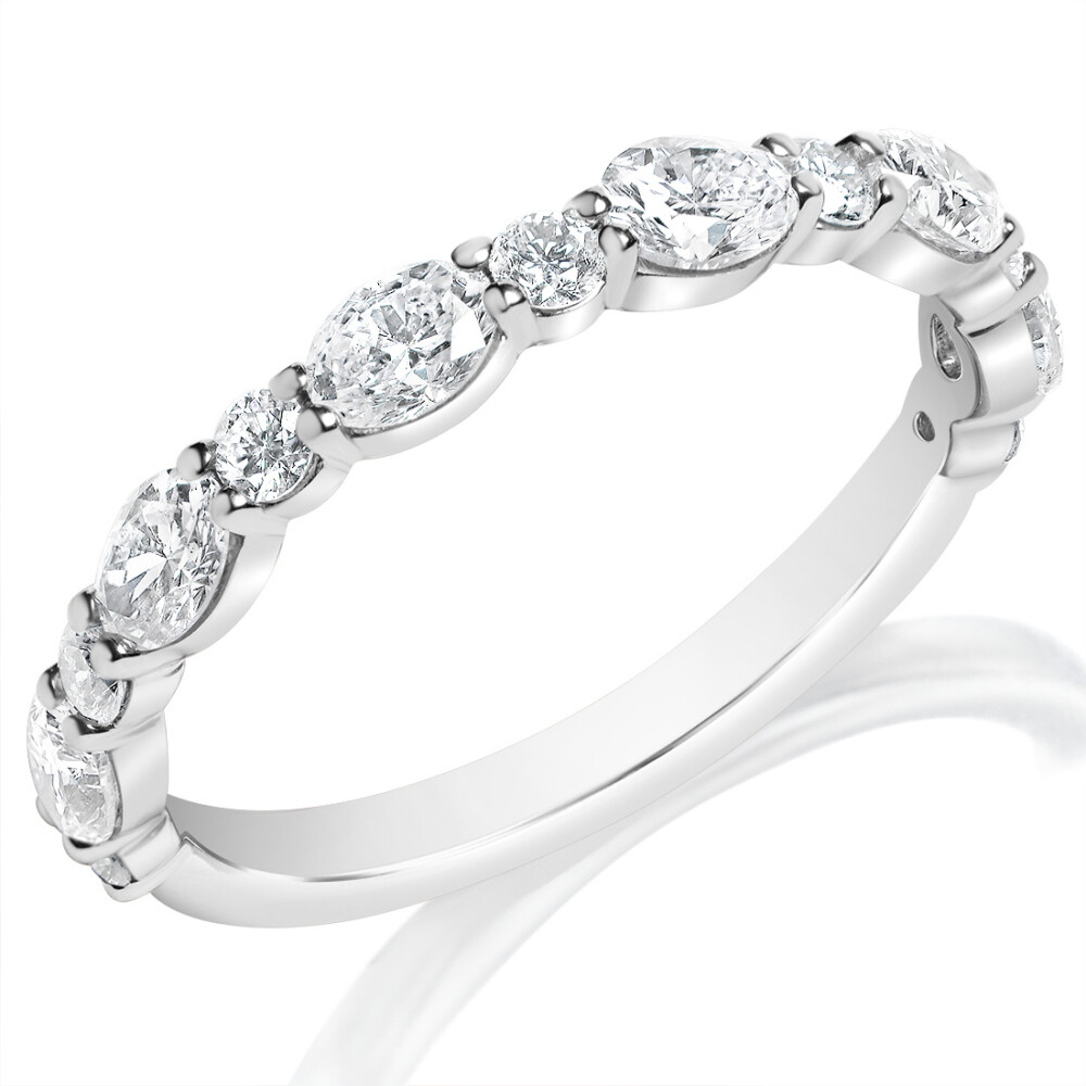Oval and Round Anniversary Ring