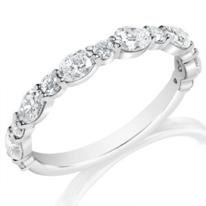 Oval and Round Anniversary Ring