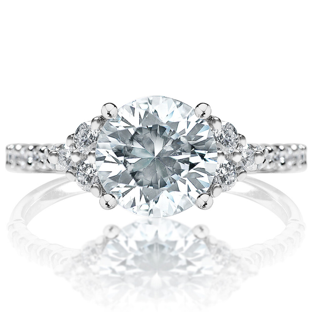 Round Diamond Cluster Engagement Ring