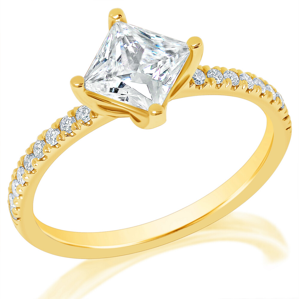 Princess Kite Set Engagement Ring