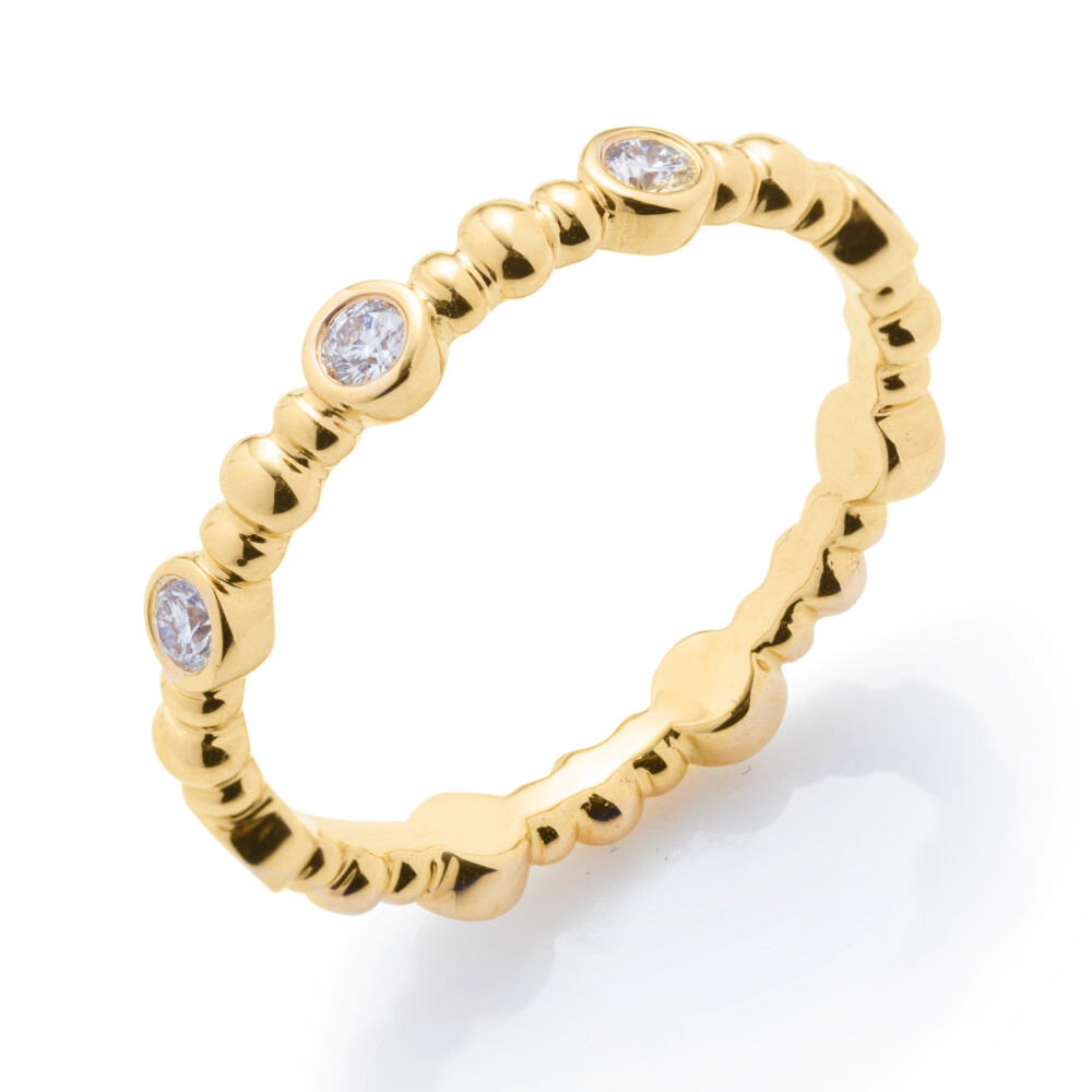 Diamond Bezel and Bead Eternity Band
