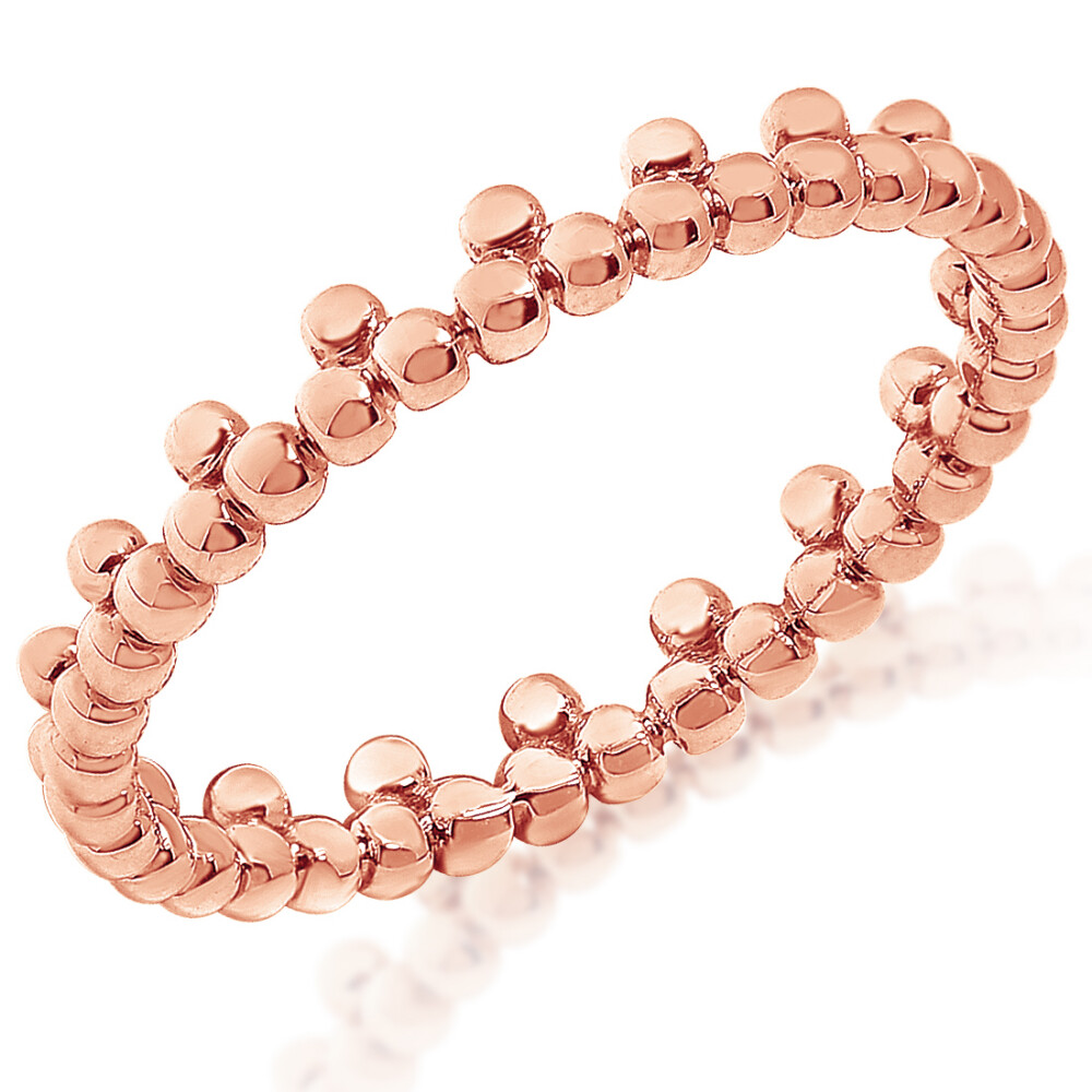 High Polish Beaded Eternity Band