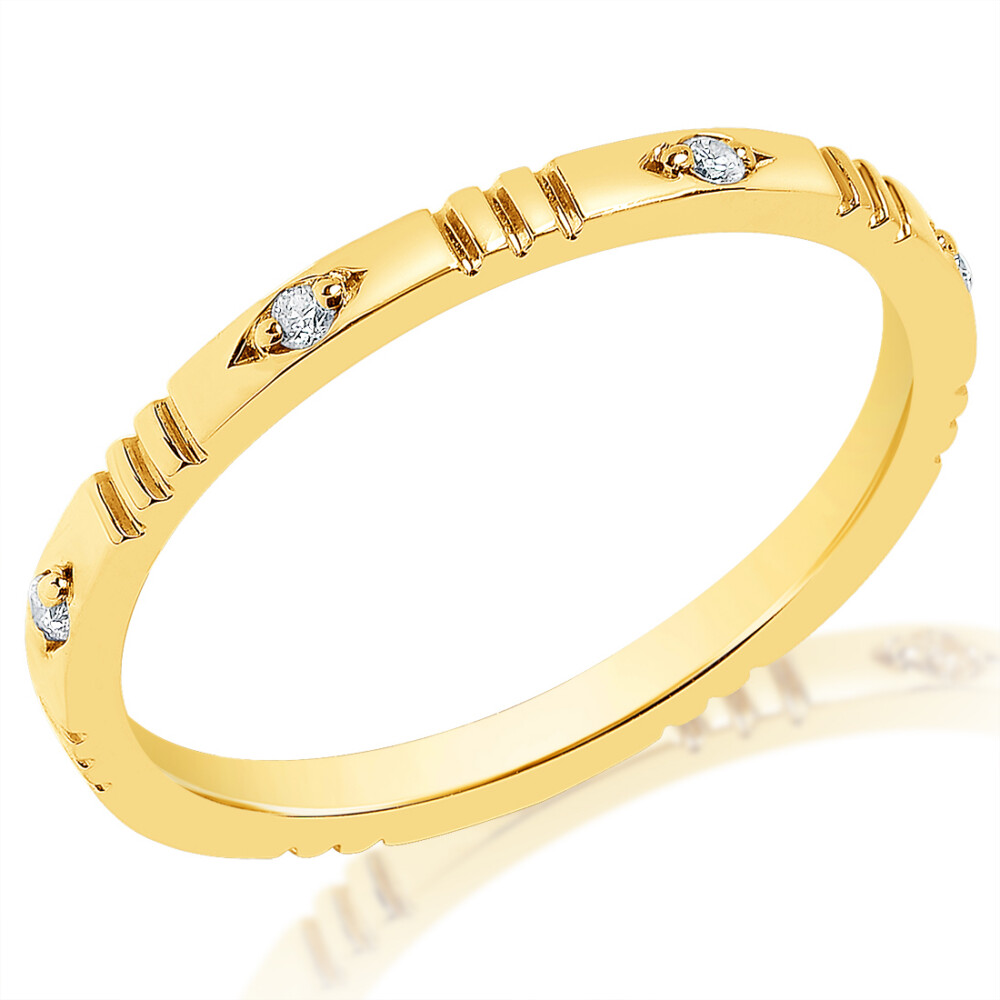 Notched Diamond Eternity Band