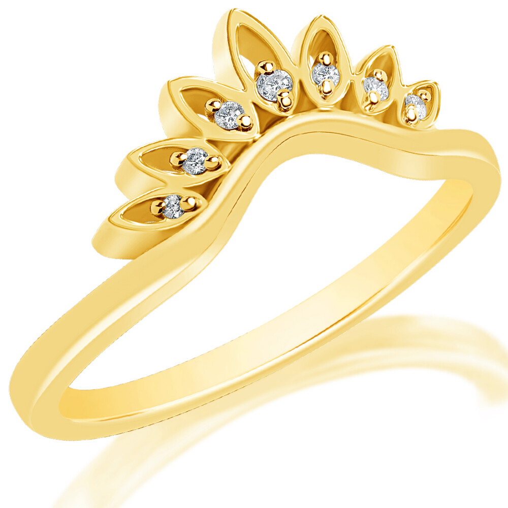 Diamond Petal Design Curved Band