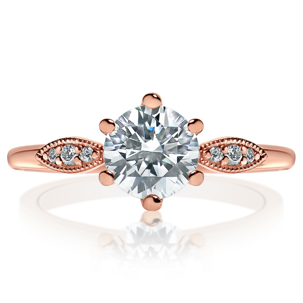 Round Diamond Cluster Engagement Ring