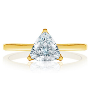 Trillion Diamond Solitaire Engagement Ring