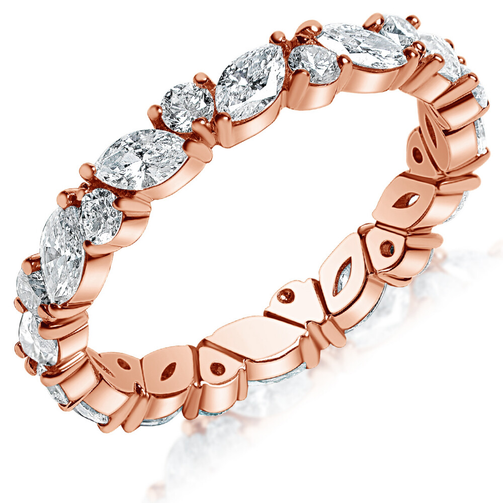 Marquise & Round Diamond Eternity Band
