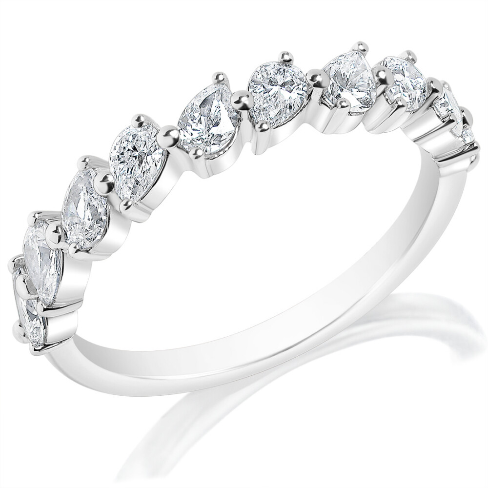 Inverted Pears Anniversary Ring