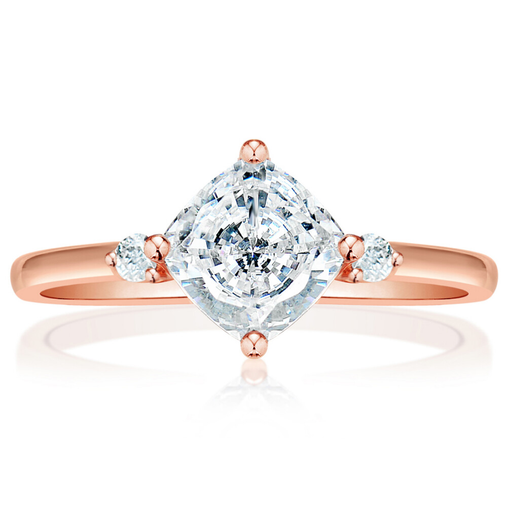 Cushion Kite Engagement Ring
