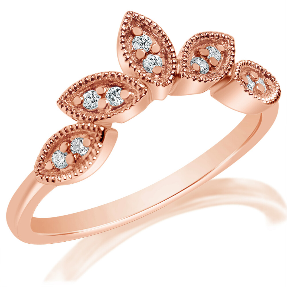 Diamond Large Petal Curved Band