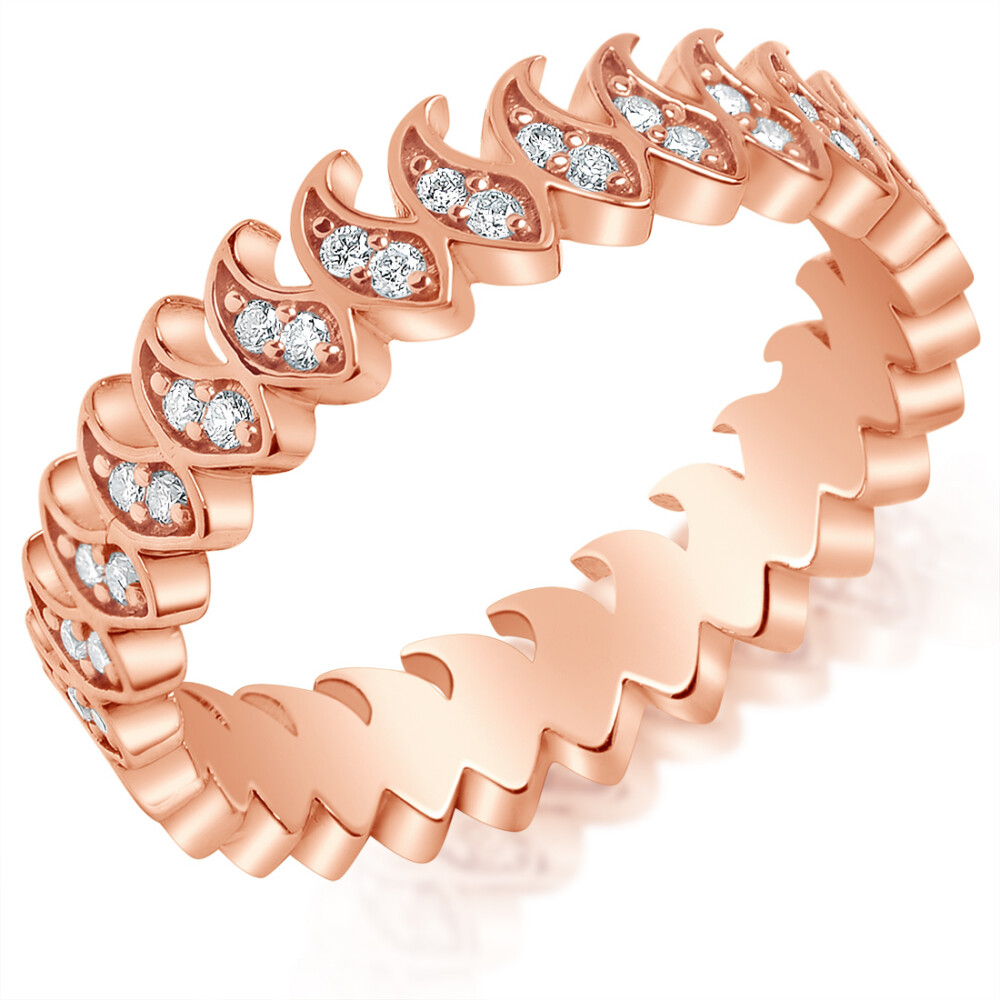Waves Diamond Clusters Eternity Ring