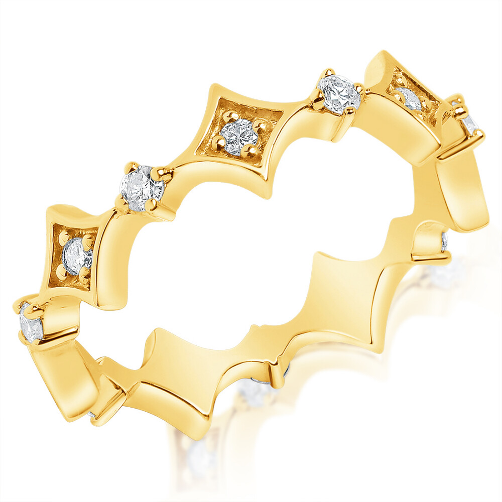 Concave Diamond Eternity Ring