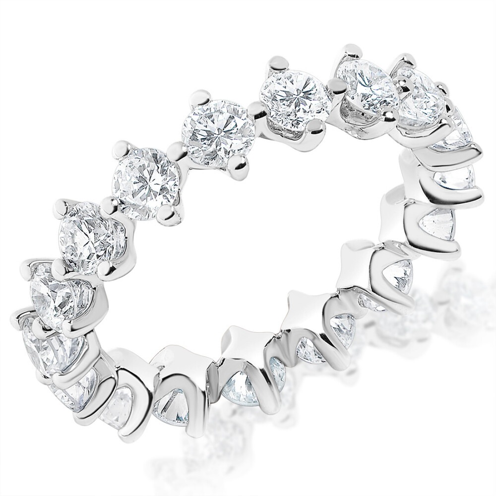 Kite-Set Round Eternity Ring