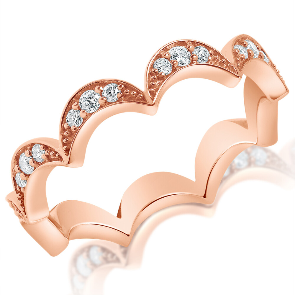 Crescent Moon Eternity Ring