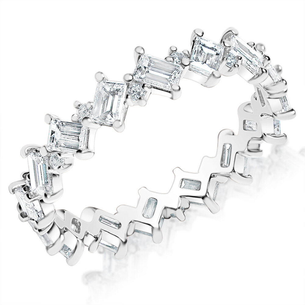 Baguette and Round Diamond Eternity Ring