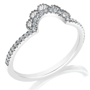 Scalloped Milgrain Diamond Band