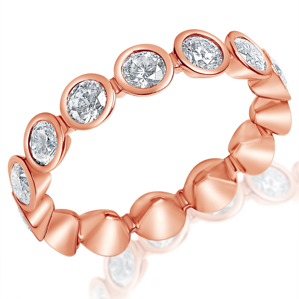 Round Diamond Bezel Eternity Ring