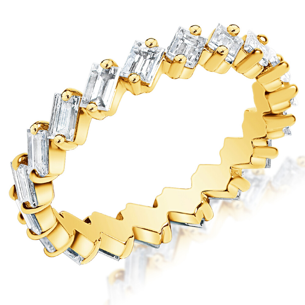 Angled Baguette Eternity Ring