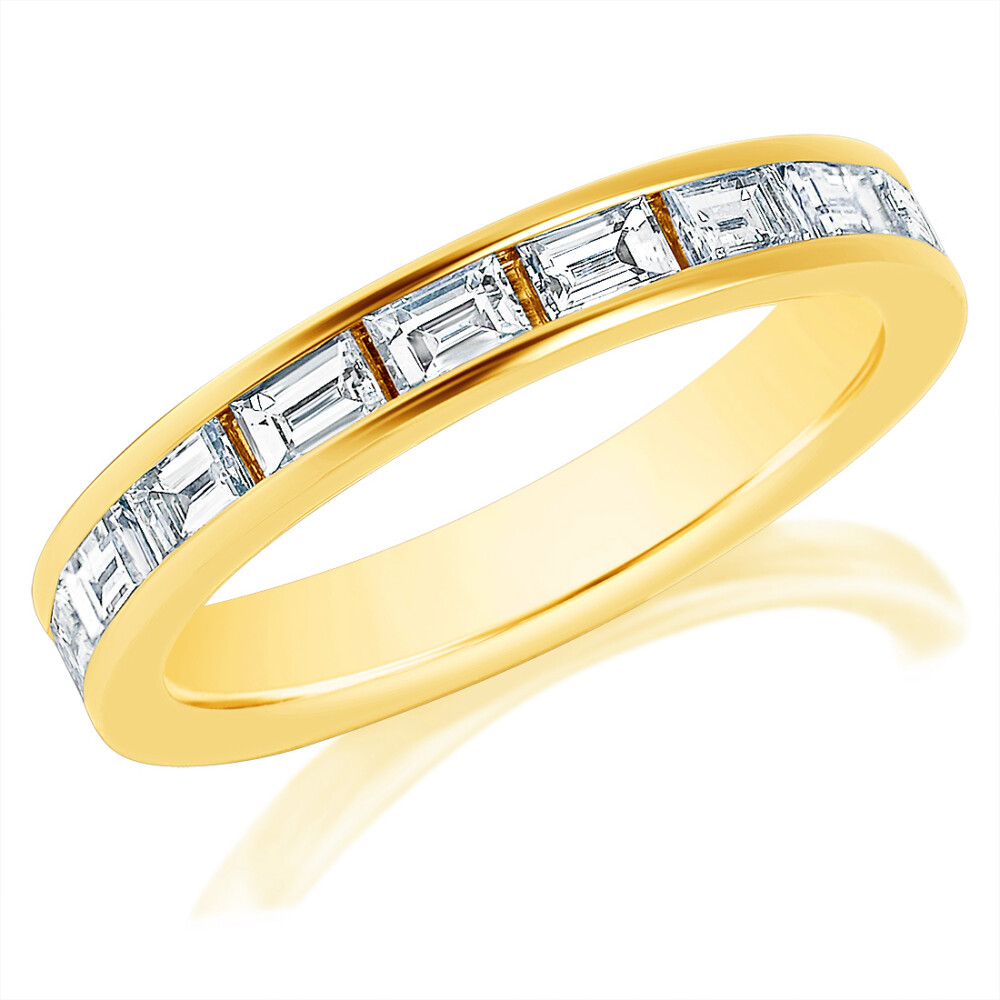 East-West Baguette Channel Eternity Ring