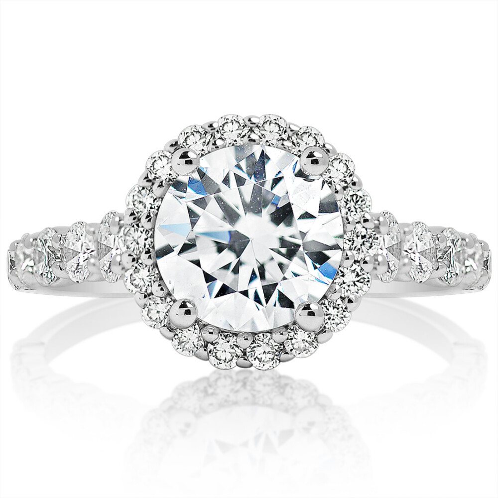 Hidden Detail Round Diamond Engagement Ring