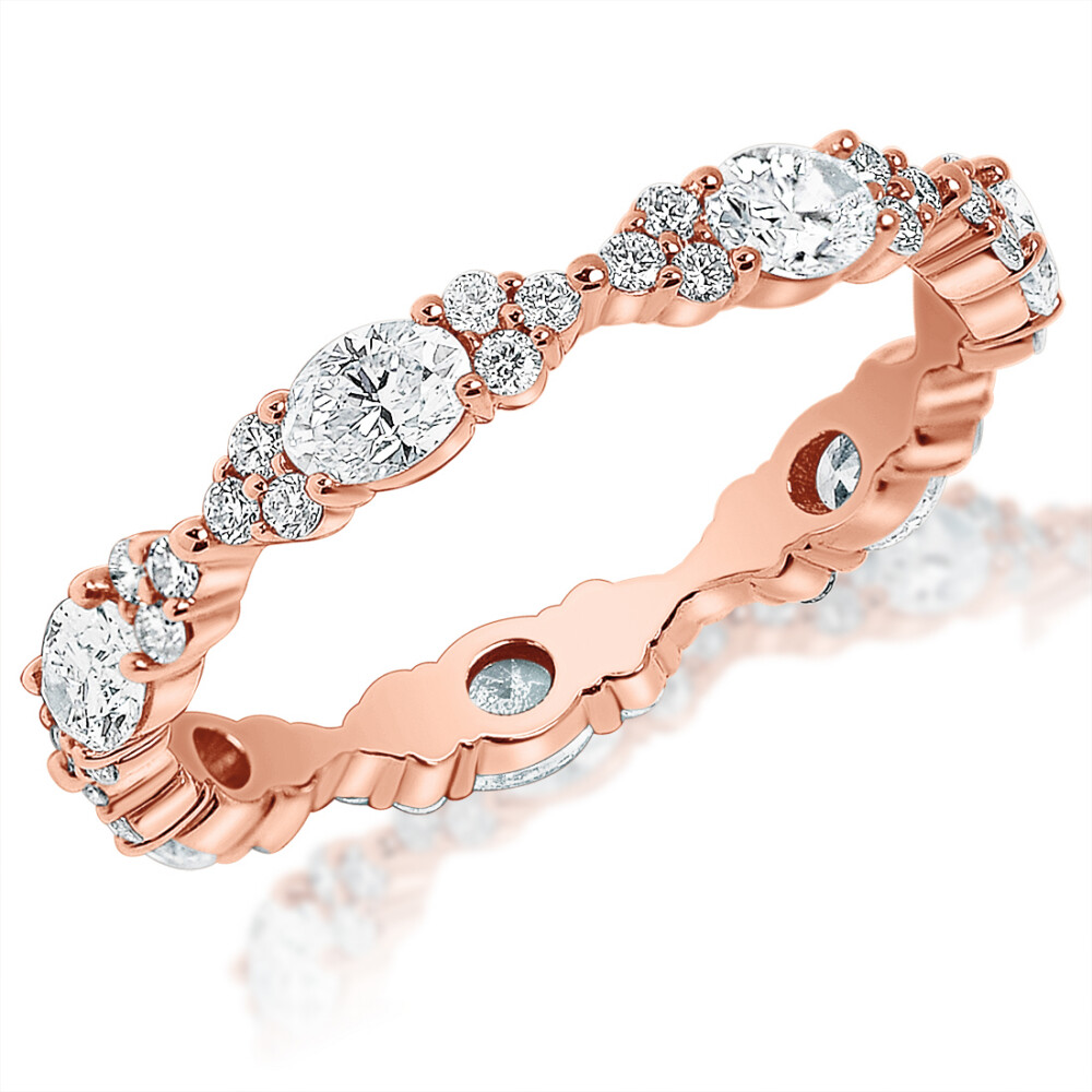 Oval Cluster Eternity Ring