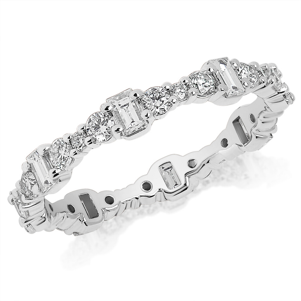 Baguette and Round Eternity Ring