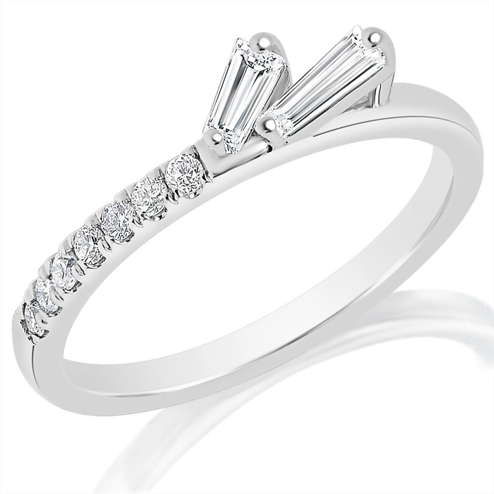 Matching Fancy Cluster Wedding Band